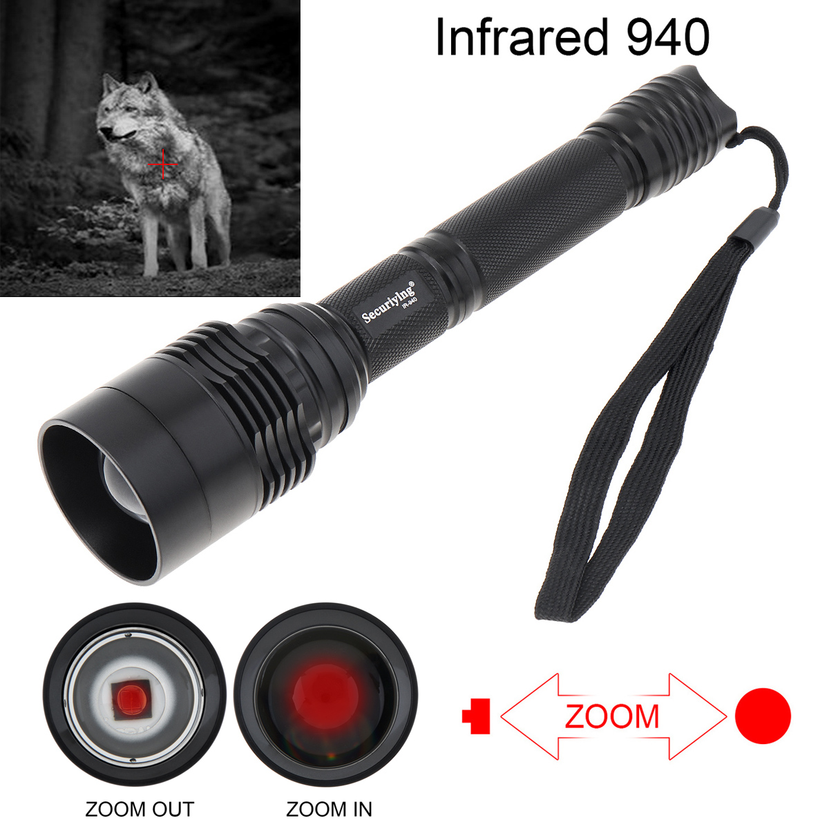 Hunting Thermal Imaging Scope - Torcia a infrarossi T50 da 10
